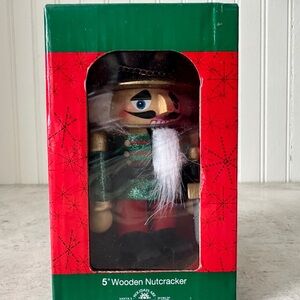 Kurt Adler 5" Wooden Nutcracker Soldier Sword Vintage Christmas Figurine Decor